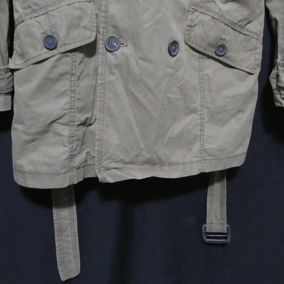 H.E. By MANGO - Blacksmith Trench Coat | size 4 | Distressed Camel Trench Coat - Picture 8 of 15